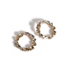 Women's Silver  Circular Stone Drop Earrings