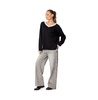 Women's Contrast V Neck Knit Sweater