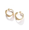 Women's Gold  Twisted Hoop Earrings