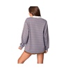 Womens Stripey Oversized Collared Shirt