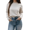 contrast stitch sweater in oat