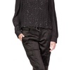 softly smocked blouse in black