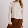 crew neck sweater in opal ivory