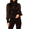 joella starry night jacquard top in black