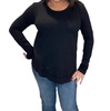center rib mix crewneck tee in dark sage