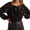 drop shoulder pullover top in black