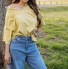 washed cotton jersey oversized top in green tea