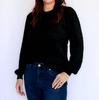 danica scalloped sweater in black