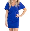 mallory flutter sleeve dress in cobalt