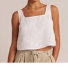linen tank top in white