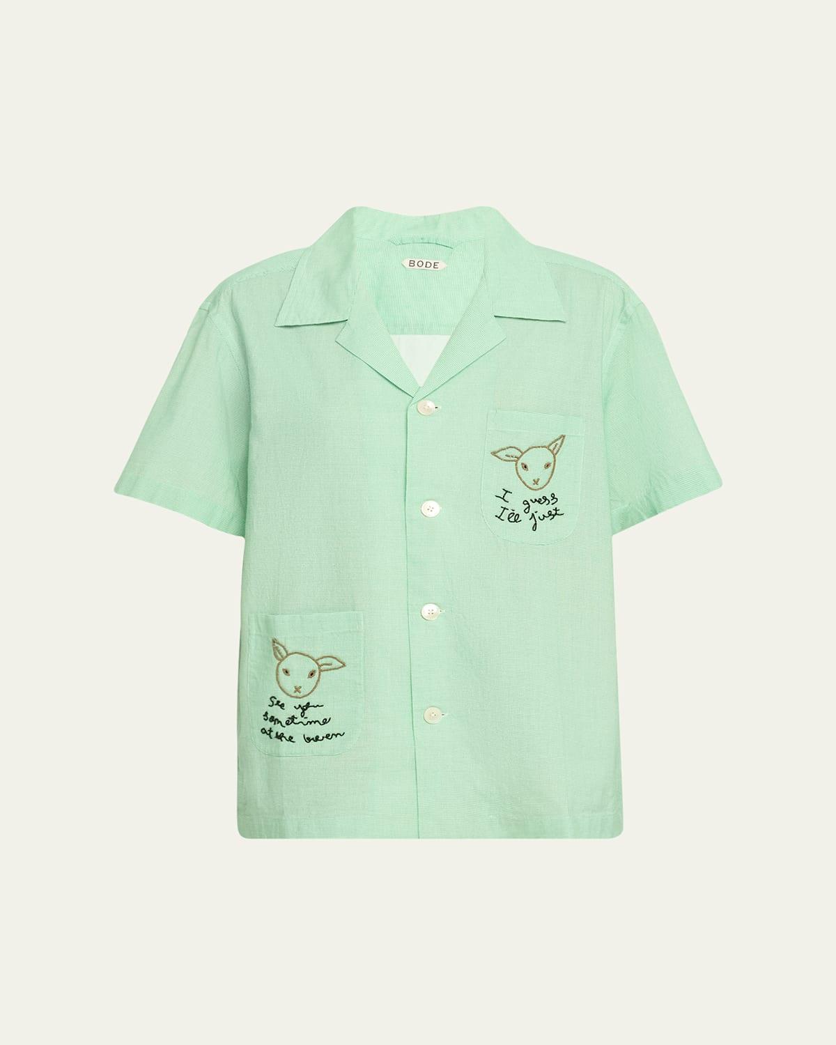 See You At The Barn Button-Front Shirt