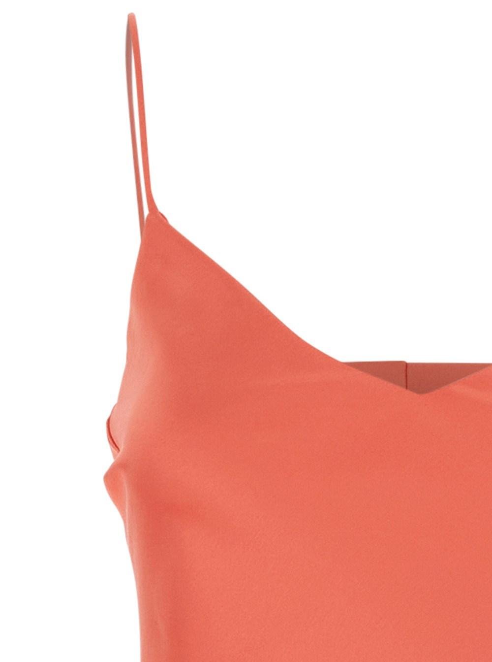 Pink Dress with Thin Straps in Fabric Woman