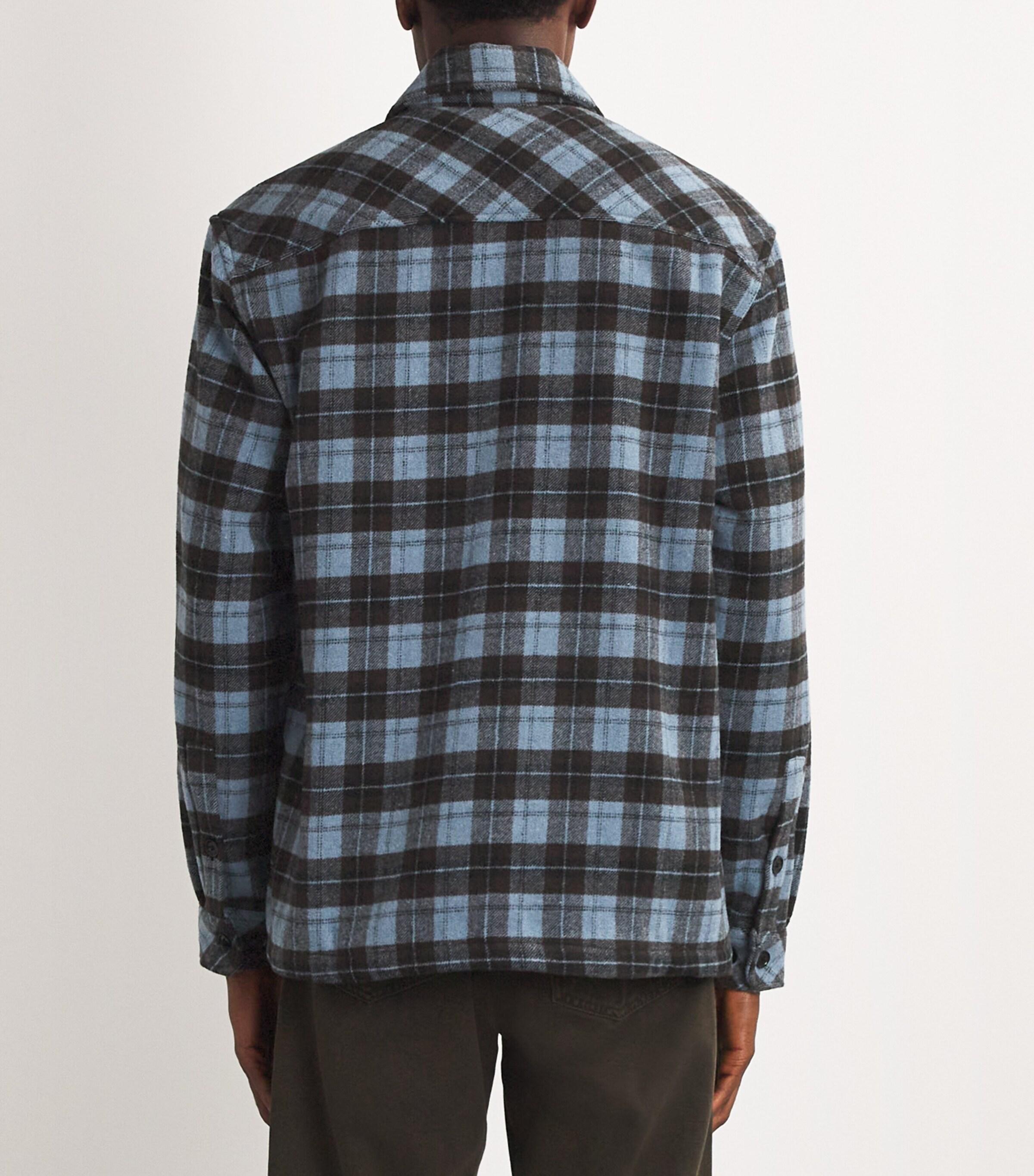 Wool-Blend Check Sacastor Overshirt