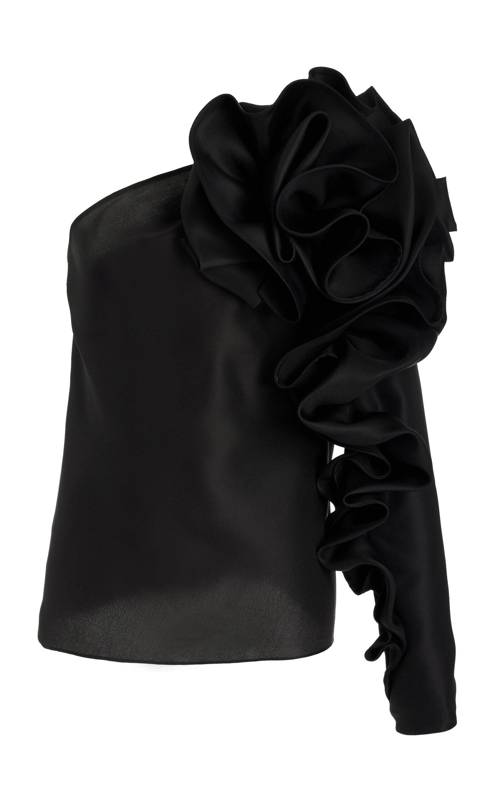 Asymmetric Rosette-Detailed Gazar Top