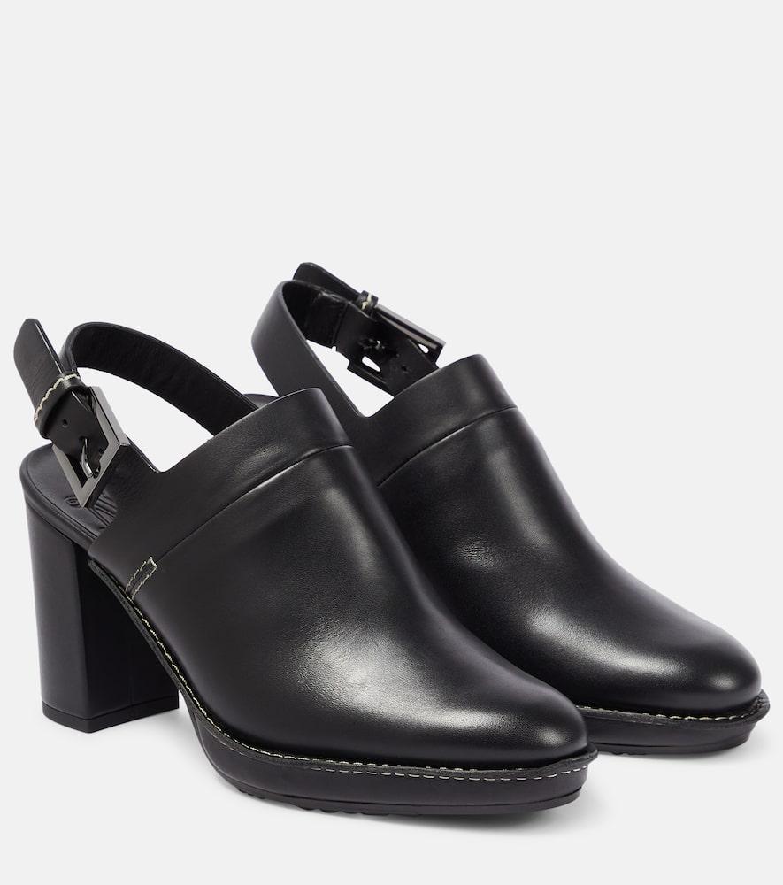 Clos leather slingback pumps