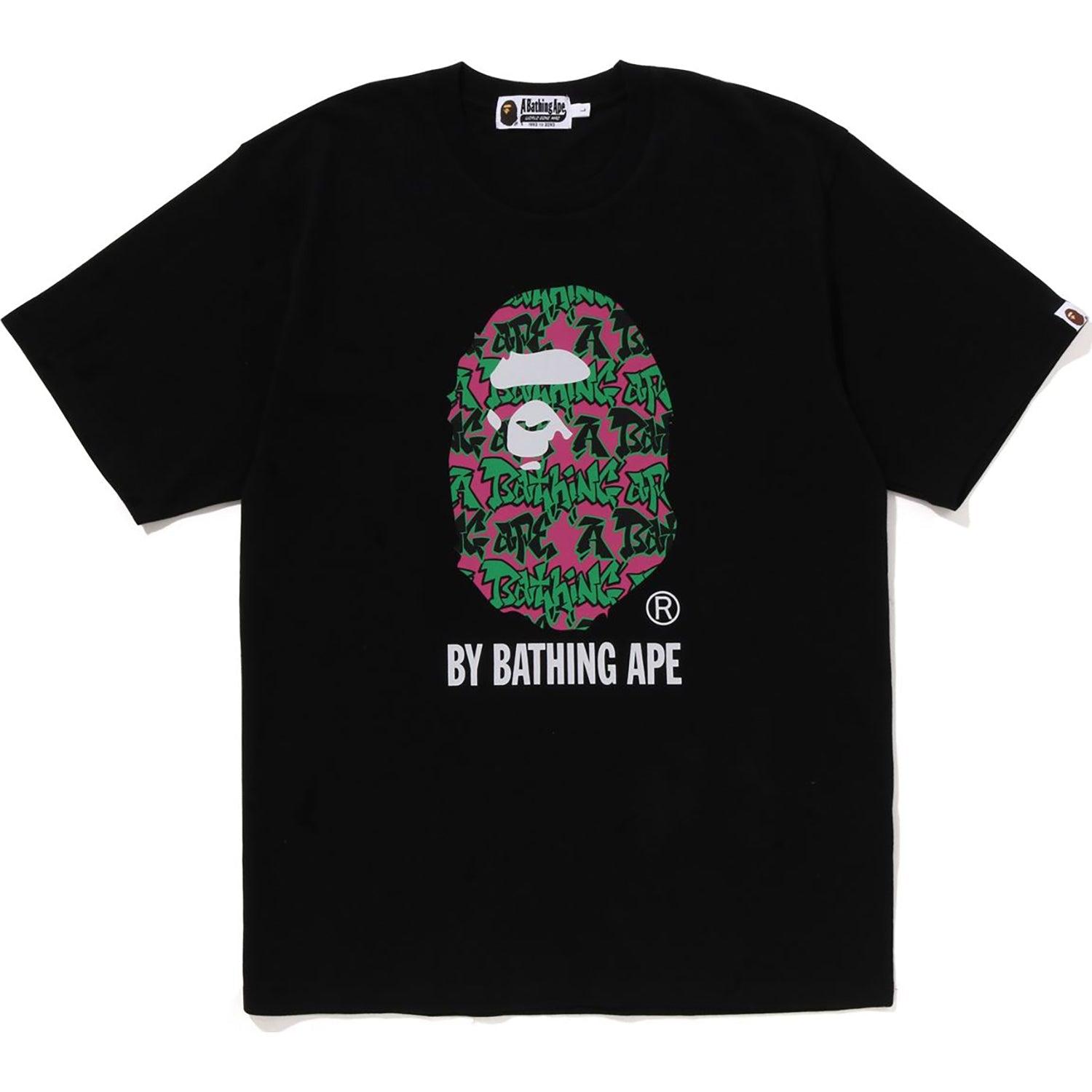 graffiti pattern by bathing ape tee mens