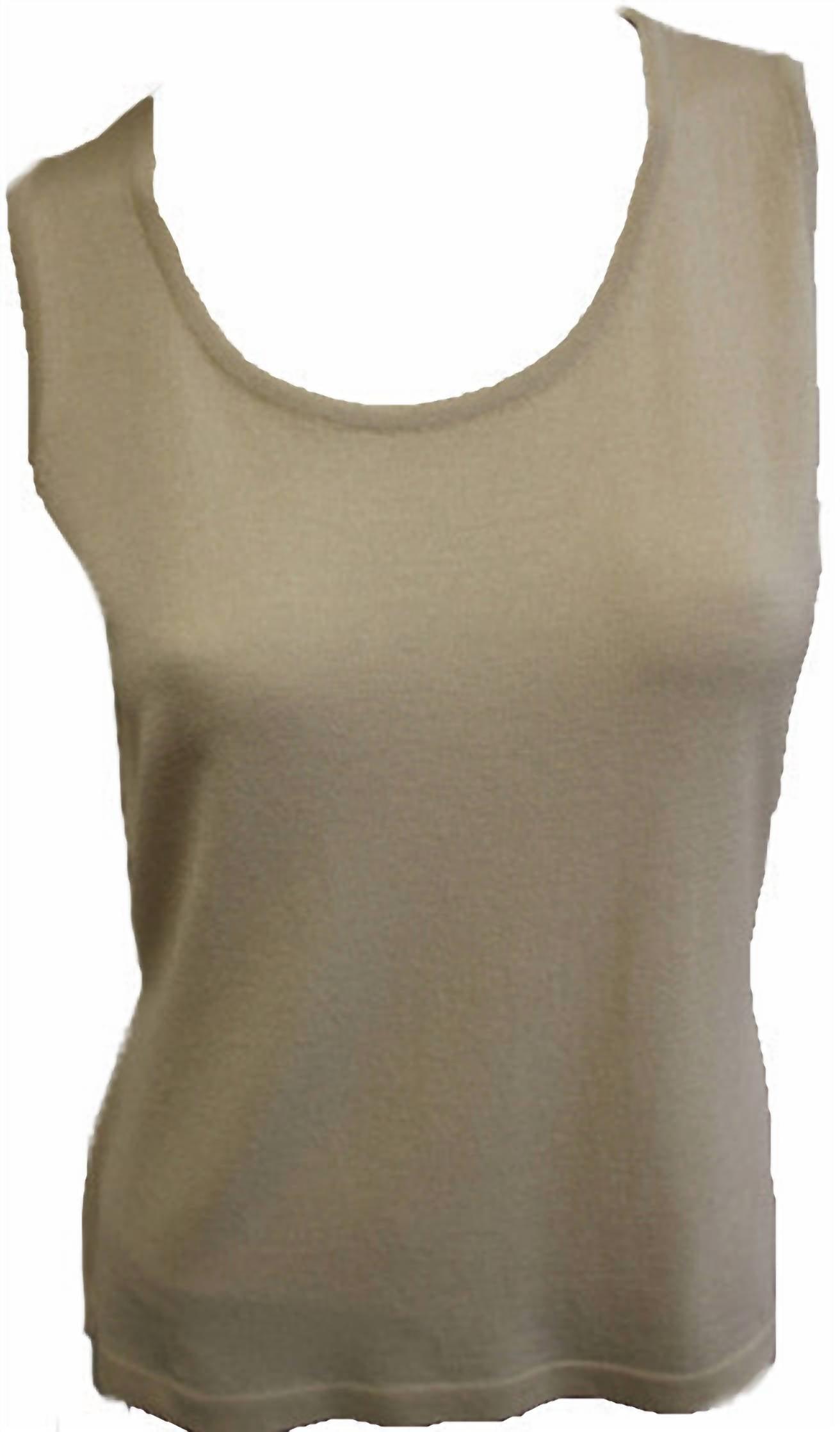 bra-friendly tank top in sand